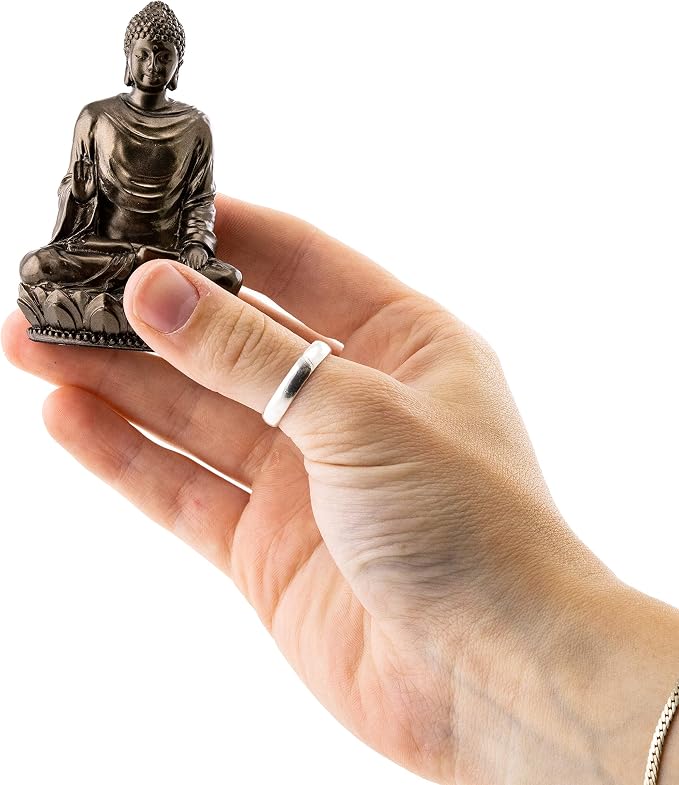 Top Collection Mini Shakyamuni Buddha Decorative Statue - Hand Painted Enlightened One Sculpture with Bronze Finish Look- 3-Inch Supreme Buddha Collectible Figurine