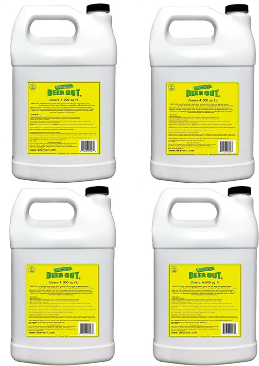 Deer Out 1 Gallon Ready-to-Use Deer Repellent (Pack of 4)