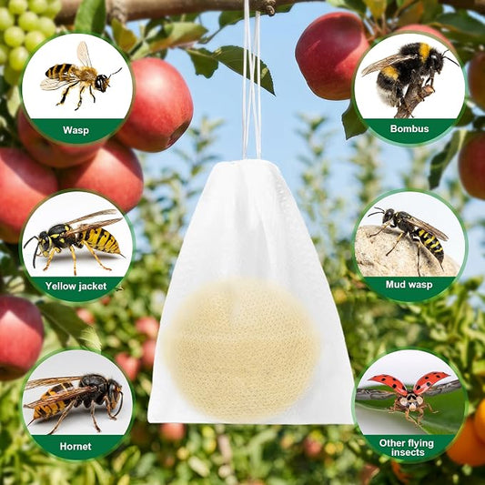 36 Pack Natural Wasp and Bee Deterrent Outdoor, Peppermint Oil Carpenter Bee Deterrent for Yellow Jackets, Hornets, Mud Wasps, for Patio, Garden, Porch, Indoor & Outdoor Use, Pet and Human Friendly