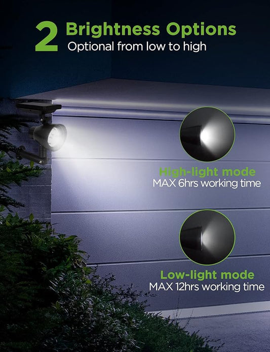 InnoGear Solar Lights for Outside, Outdoor Landscape Spotlight Waterproof Security Lighting Adjustable Auto On/Off for Patio Deck Yard Garden Pool Driveway, Pack of 4
