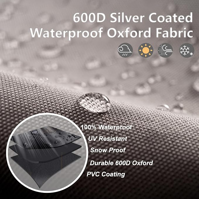 Deck Box Cover - Outdoor Storage Box Cover 130 Gallon, Heavy Duty 600D Oxford Cloth Water And Dust Resistant, Size 52 x26.7 x 28 Inches Fits Most Patio Box.