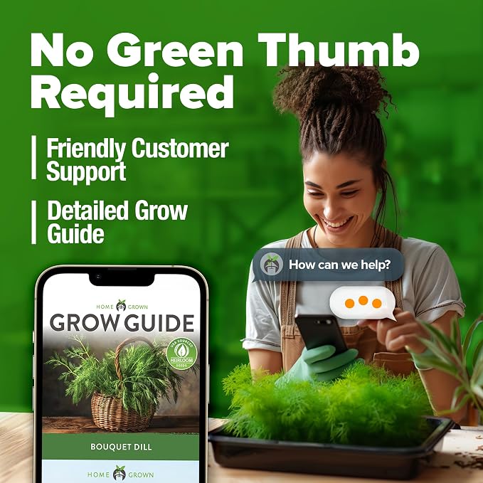 HOME GROWN Non GMO Dill Seeds for Planting 1,014 Bouquet Dill Seeds and Heirloom Herb Seeds for Planting Outdoors, Grow Your Fragrant Dill Herb Garden (Anethum graveolens)