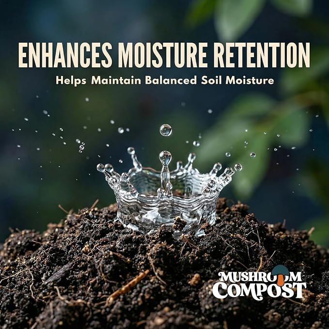 Mushroom Soil Compost Pail, Organic Nutrient-Rich Garden Soil for Vegetables, Flowers, Raised Beds, Lawn & Planting Mix (6 lb)