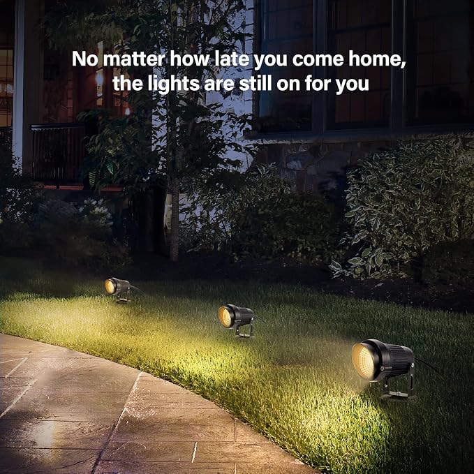 Landscape Lights - 5W 110V Outdoor Spotlight - Waterproof IP65-3000K Warm White LED Landscape Lights - 5ft Cable for Yard Garden Patio Driveway House (Include Spike) (2 Pack)