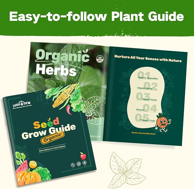 Year-Round Zone 7 Seed Bank, Gift for Mom Dad, 32 Varieties Heirloom Seeds | 30,000+ Non-GMO Vegetable Herb Flower Seeds, Gardening Gifts for Women Men, Survival Seed Kit, Raised Garden Beds Greenhouses