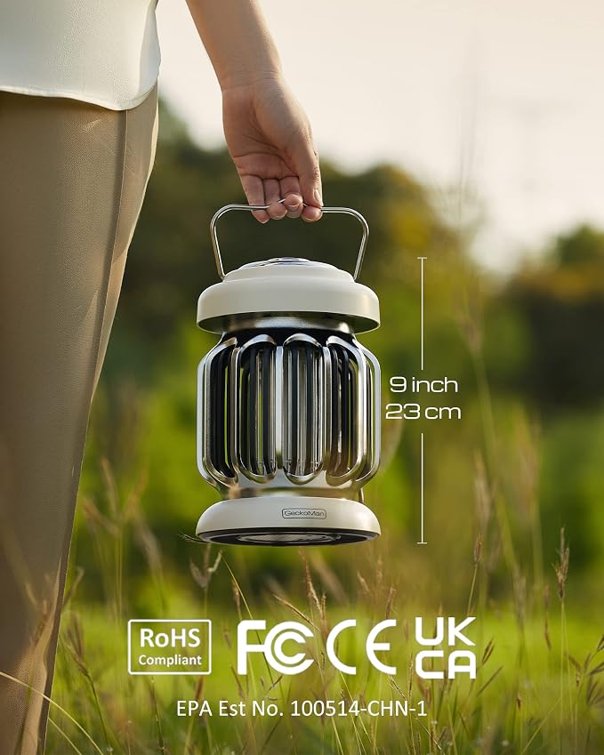 GeckoMan Hybrid Spectrum, Dusk-to-Dawn Bug Zapper Outdoor Bug Zapper Indoor Mosquito Repellent Outdoor Patio Mosquito Zapper Fly Zapper Fruit Fly Trap for Indoors Killer with Light Sensor