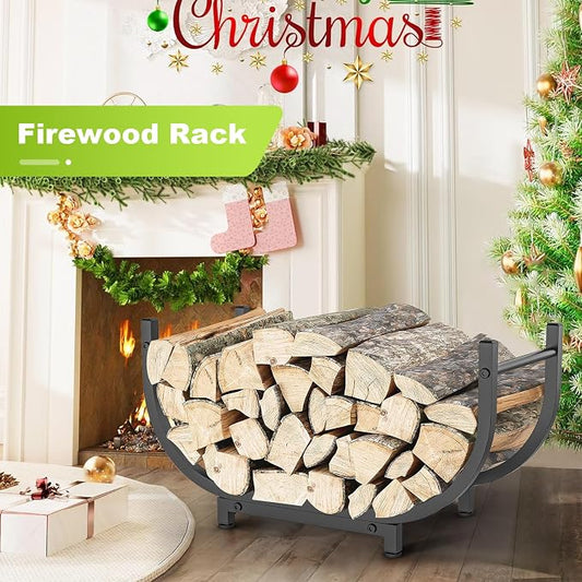 Firewood Rack Outdoor 30in,Indoor Firewood Storage and Firewood Rustproof Holder,Stable Log Holder and Fireplace Decor Organizer