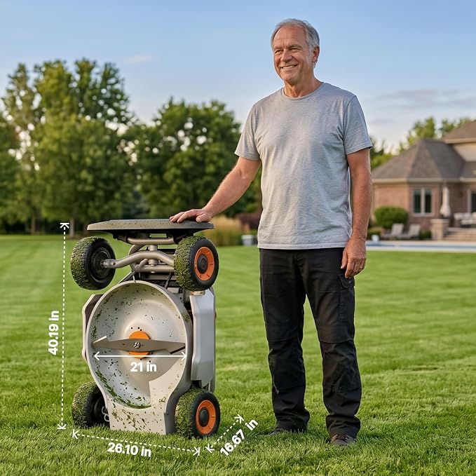 Mowrator S1 4WD 18Ah Remote Control Lawn Mower, All-Season Yard Care, 75% (37°) Slope Climbing, 21" Cutting Width, 1.5–4.3" Adjustable Cutting Height, Up to 1.12 Acres