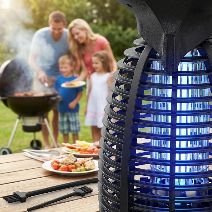 Bug Zapper Outdoor for Mosquito Flies - Waterproof Insect Killer Trap Lamp Electric 4200V Powerful Bug Zappers Indoor with LED Light for Patio Porch Garage Backyard & Home