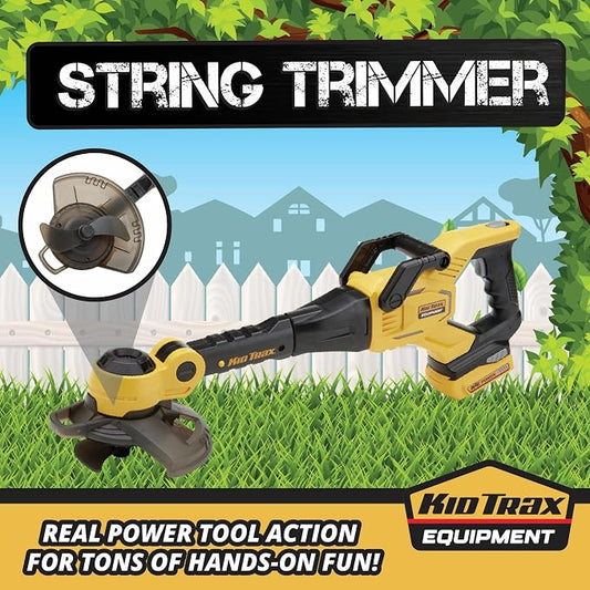 Kid Trax String Trimmer Construction Toys - Kids Toy, Gardening Tools, Outdoor Toys, Tools for Kid, Pretend Play, Durable, Easy to Use, Realistic Appearance & Sounds, Girl and Boy Toy Age 3+