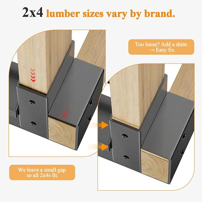 Mr IRONSTONE Firewood Rack Outdoor Indoor, Adjustable to ANY Length Firewood Log Rack Brackets Kit, Heavy Duty Fire Wood Storage Racks, Fireplace Wood Holder for Patio Deck