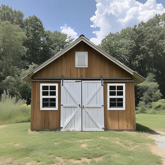 2 Pack Shed Windows 24" x 36" H Flush Mount, White Household Windows for Playhouses, Barns, Chicken Coop
