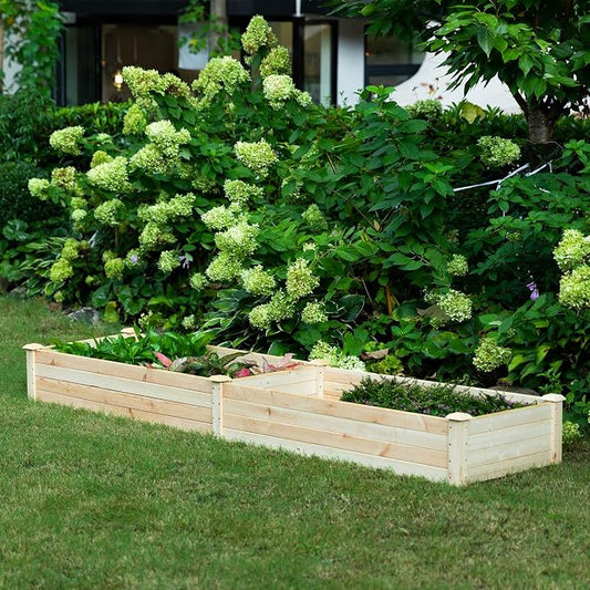 Raised Garden Bed Elevated Wood Planter Box Outdoor and Indoor Planter Box Patio Garden Grow Bed for Vegetable Flower
