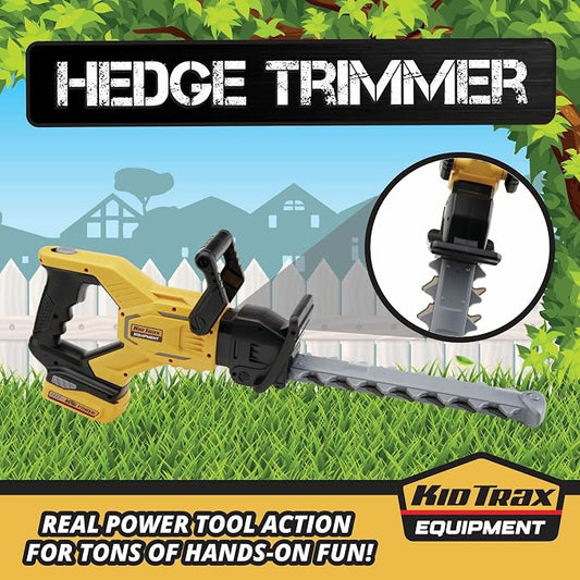 Kid Trax Hedge Trimmer Construction Toys - Outdoor Toys, Gardening Tools, Tools for Kid, Hedge Trimmer Cordless, Kids Toy, Pretend Play, Realistic Appearance & Sounds, Girl and Boy Toy Age 3+
