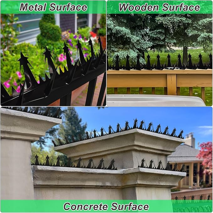 Heavy Duty Metal Fence Spikes-Anti Climb Security Spikes for Fence and Wall-Intruder and Animal Deterrent(Size74 inches)