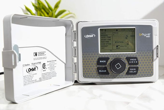 Orbit B-hyve Smart Indoor/Outdoor Sprinkler Controller - 6-Zone - App Controlled Smart Controller with Custom Irrigation Schedules - Weatherproof Multi-Zone Sprinkler System - 57946