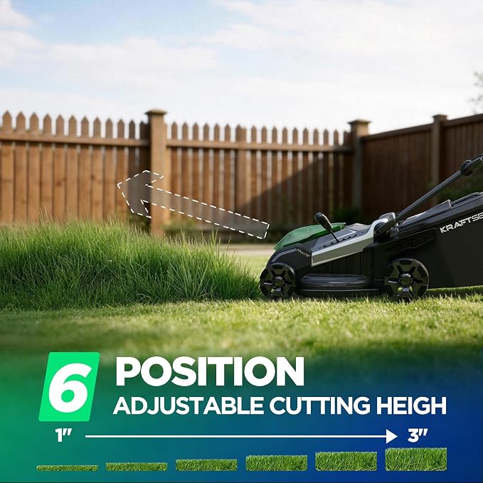 18" Electric Lawn Mower, 40V Cordless Lawn Mower with 2x5.0Ah Batteries & Charger, Brushless Motor, 2-in-1 Mulching & Bagging, 6-Position Height Adjustment, for Medium Yards