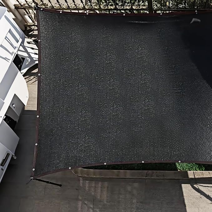 winemana Black Shade Cloth 30x30 FT– 40% Sun Shade Mesh Tarp for Greenhouse, Garden, Patio, Dog Kennel, Chicken Coop, and Outdoor Protection, Plants Cover Shade Netting with 2 Reinforced Grommets