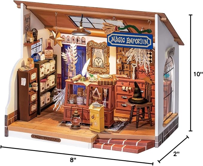Rolife DIY Miniature Dollhouse Room Kit - Magic Potion Store Diorama Kit DIY Crafts Hobbies for Women/Men Gifts for Teens Adults Home Decor