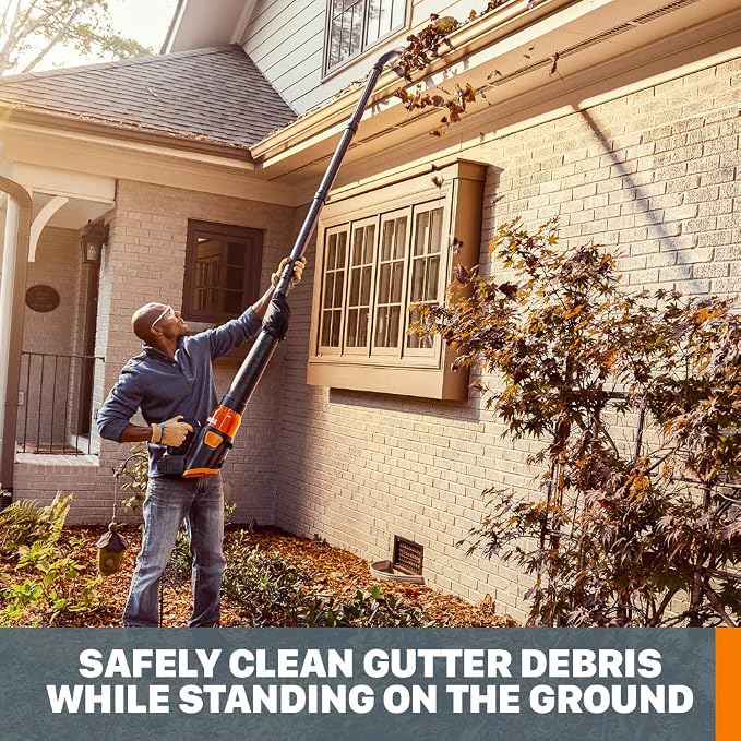 Worx Nitro 40V LEAFJET WG585 Leaf Blower Cordless Bundle with Universal Gutter Cleaning Kit