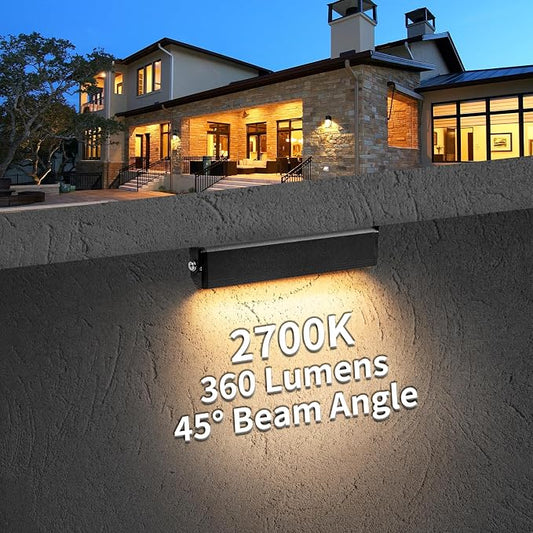 12-Packs 3W 7inch LED Hardscape Paver Lighting,12V AC/DC Low Voltage Retaining Wall Lights,Landscape Lighting,2700K Soft White Outdoor Step Light,50,000 Hours Lifespan-Black