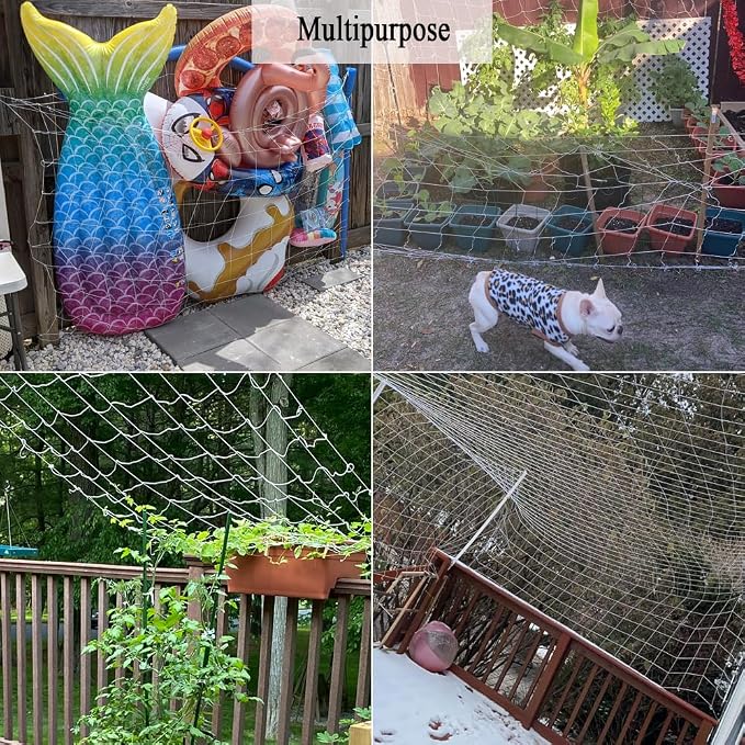 Plant Trellis Netting, 5x350 Ft Polyester Square Mesh Trellis Net Support for Climbing Plants, Bean, Pea, Garden Bed Vines, Grow Tents
