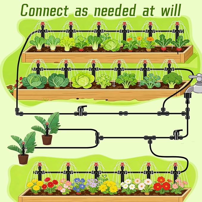 50 Pack 1/4" End Plug for Quick Connectors, End Cap for 1/4 Inch Push-to-Connect Drip Irrigation Fittings, Leak-Proof End Closure Parts for Drip Irrigation System