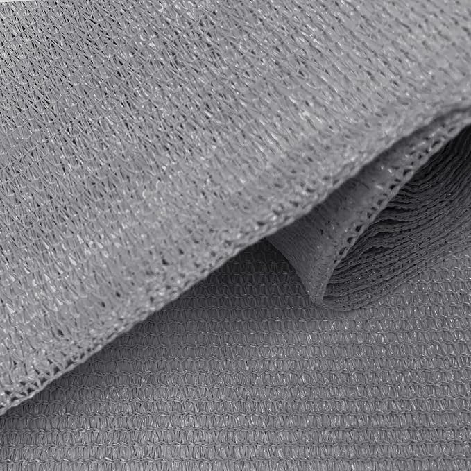 Universal Pergola Replacement Canopy Shade Cover with Breathable HDPE Fabric & Rod Pockets for 10 x 10 FT Pergola, Canopy Size: 192'' L x 106'' W (Light Grey)