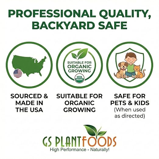 GS Plant Foods Root Ruckus Compost Fertilizer Organic Plant Food - Turbo Charged Compost for Plants - Humic Acid & Sea Kelp Nutritional Root Supplement for Lawns, Soil, Shrubs & Vegetables - 1 Gallon