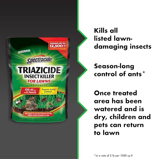 Spectracide Triazicide Insect Killer For Lawns Granules, 10 lb Bag, Kills All Listed Lawn-Damaging Insects