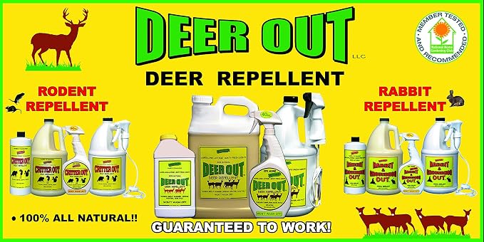 Deer Out 1 Gallon Ready-to-Use Deer Repellent (Pack of 4)