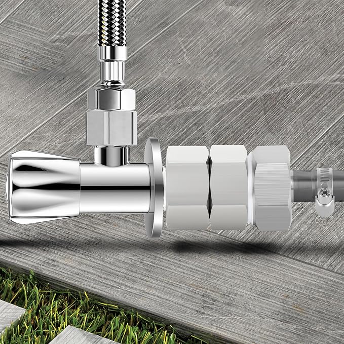 TAISHER 2PCS 304 Stainless Steel Garden Hose Adapter, 3/4" GHT Female x 3/4" GHT Female Swivel Garden Hose Connector with Washers