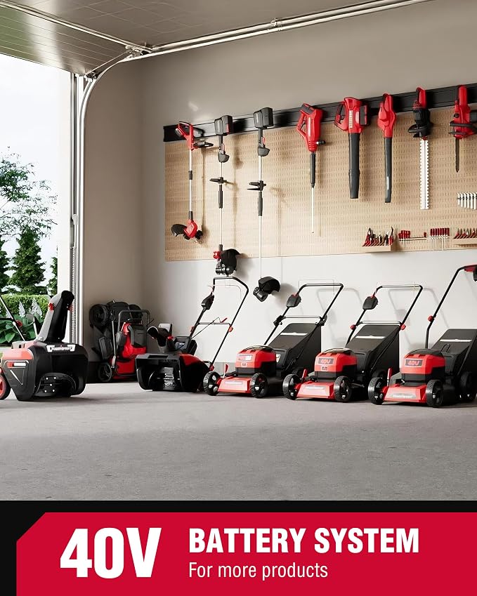PowerSmart 20" Self-Propelled Cordless Lawn Mower, Brushless Motor, 2 x 40V 4.0Ah Battery & Charger (MB2420SA)