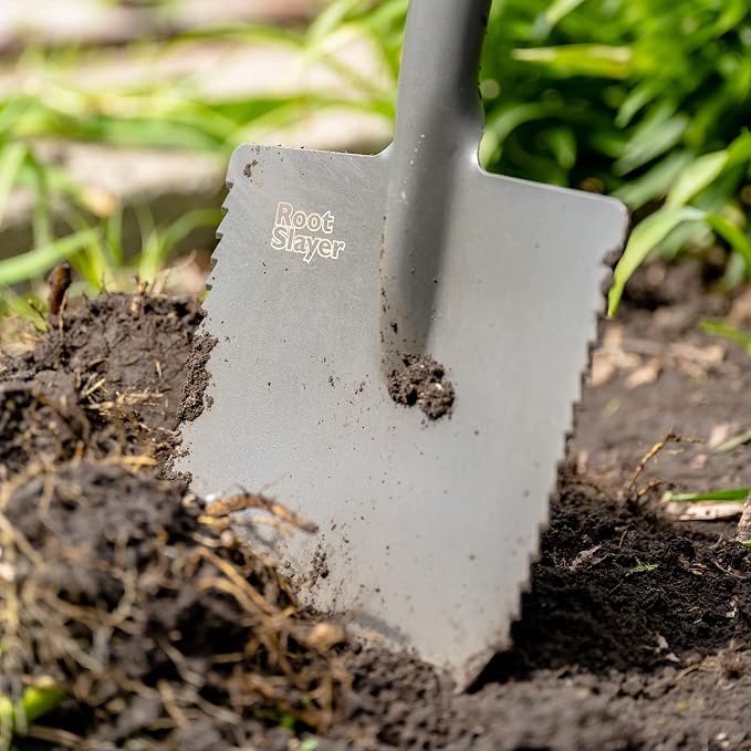 Root Slayer 23011 XL Caprock Garden Spade/Digger, Red