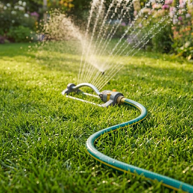 Solution4Patio Short Lead-in Green Garden Hose 3/4 in. x 6 ft.-Kink Free, Leakproof, Brass/Aluminum Male/Female Fittings -Heavy Duty Durable Flexible Lightweight Water Pipe for Household & Commercial