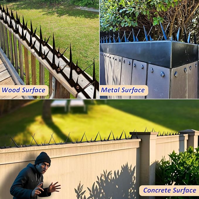 Metal Anti Climb Spikes for Fences and Walls, Effectively Avoided Invaders Climbing Attempts.(Size 178 inches)