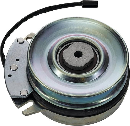 Stens 255-976 PTO Clutch Compatible with/Replacement for Hustler 605827K, Warner 5219-193 Pigtail Included, Belt Width 1/2" or 5/8", Pulley Diameter 5 3/4" Lawn Mowers Black