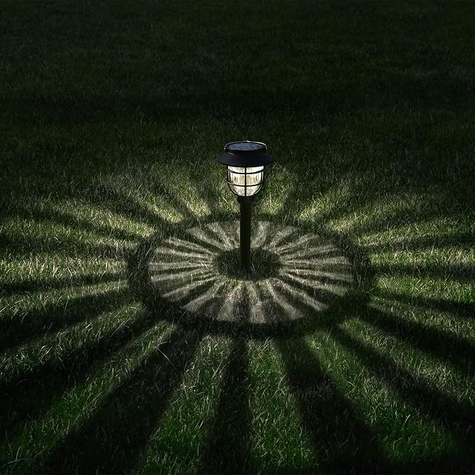10 Pack Solar Pathway Lights Outdoor - Bright Solar Powered Garden Light with Warm White LED, Auto On/Off Waterproof Path Lights Decorative, Landscape Lighting for Yard Patio Walkway Driveway