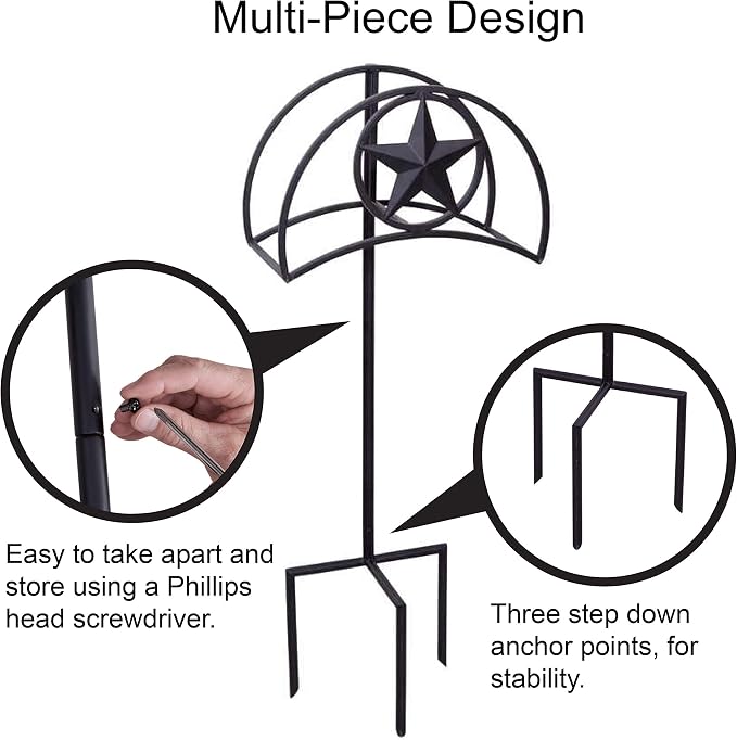 Liberty Garden Products 123-KD Star Hose Stand, Black