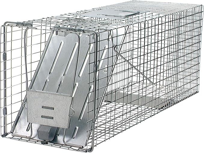Havahart Large 1-Door Live Animal Trap for Raccoons, Cats, Bobcats, Beavers | Heavy Duty Humane Catch and Release Cage Trap for Outdoor Pest Control, 1079SR