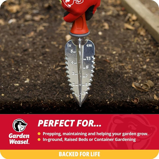 Garden Weasel 3-Piece Hand Tool Combo Set | Trowel, Transplanter and Cultivator | Heavy Duty Lawn and Garden Set, Digging, Planting, and Weeding | 91370