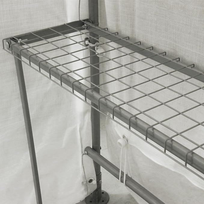 ShelterLogic 6' x 8' x 6.5' GrowIT Greenhouse Peak Roof Style Backyard Grow House with Integrated Shelving