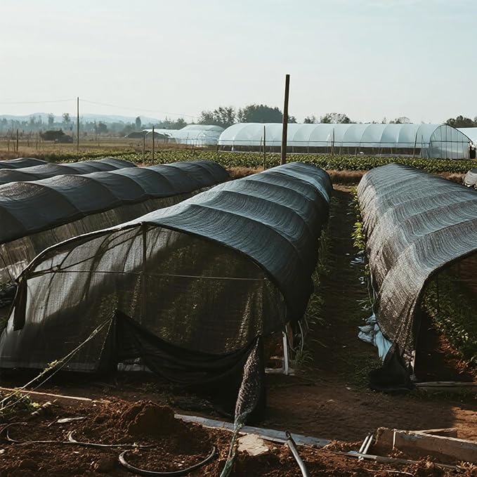 winemana 120x6 FT Outdoor Shade Cloth for Garden & Plants - 40% Large Black Mesh Tarp, UV Resistant Woven Shade Fabric for Greenhouse Farm Row Cover Vegetables Sun Protection Poultry Run