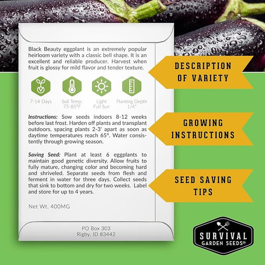 Vegetable Garden Seed Vault for Planting – 15 Pack Collection | Heirloom Non-GMO Family Garden Kit – Tomato, Lettuce, Cucumber, Squash – Indoor or Outdoor Growing – Survival Garden Seeds