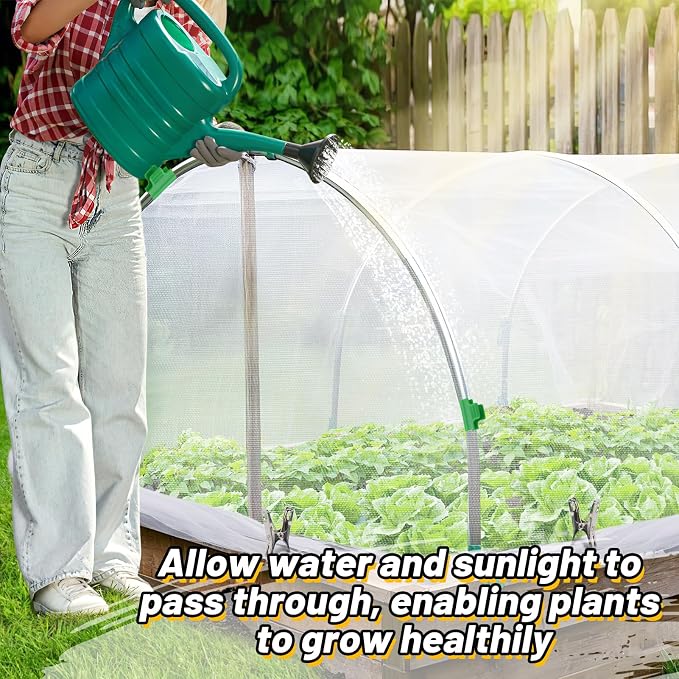 8x20ft Large Garden Netting - Ultra Fine Mesh Plant Covers to Keep Small Animals Pest Out, Bird Barrier for Protecting Vegetables Fruits Flowers Raised Beds (Without Pole)