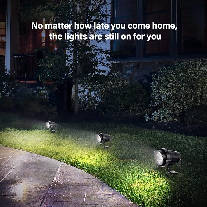 Landscape Lights - 5W 110V Outdoor Spotlight - Waterproof IP65-3000K Cool White LED Landscape Lights - 5ft Cable for Yard Garden Patio Driveway House (Include Spike) (6 Pack)