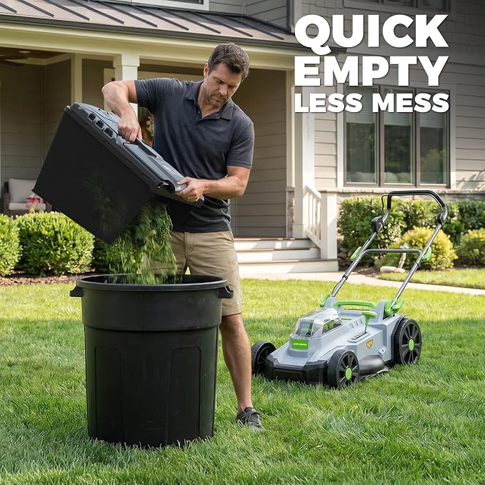 17" Cordless Lawn Mower, 40V Electric Lawnmower for Garden/Patio/Yard/Lawn | 2 x 20V 4.0Ah Battery, 17 inch Cutting Width, 6 Adjustable Height, 50L Grass Bag, Bagging Mode&Mulching Mode