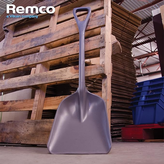 Remco 6981RG Grey Polypropylene Industrial Hygienic Shovel, 24" Blade