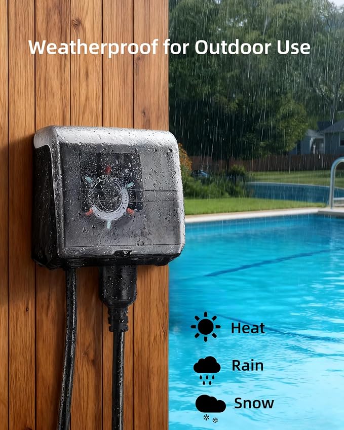 Mechanical Pool Pump Timer,NEMA L5-20R Plug-in Timer