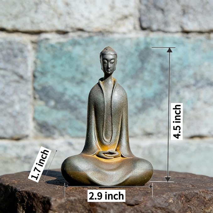 Buddha Statue - Zen Garden & Home Decor,Spiritual Meditation & Office Gift | Weather-resistant copper, ideal for zen garden, patio, study room, living room & meditation